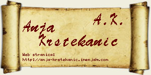 Anja Krstekanić vizit kartica